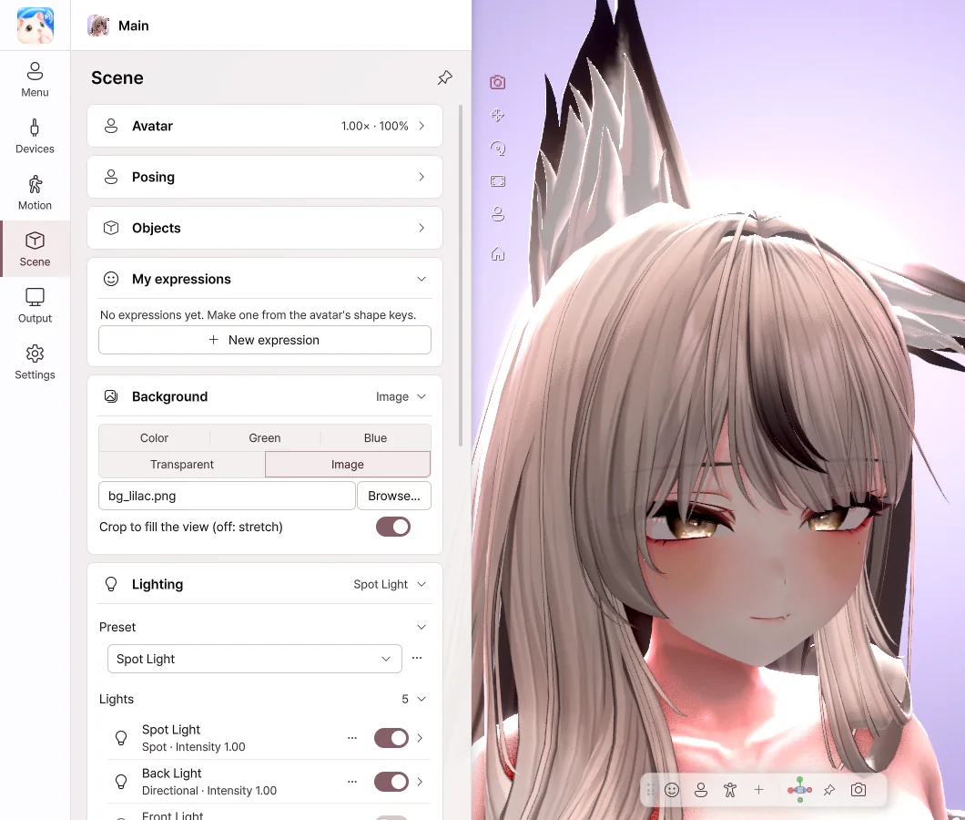 Scene page