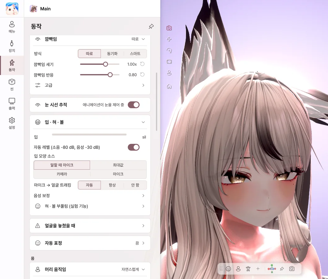 깜빡임과 입
